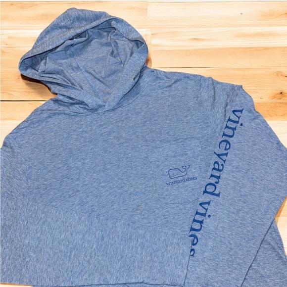Vineyard Vines Other - Vineyard Vines Edgartown Hoodie T-Shirt Mens Small Blue Long Sleeve Whale Logo